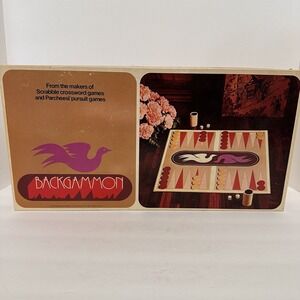Vintage 1975 • Selchow & Righter • Backgammon Set • Wooden Pieces • Complete Set